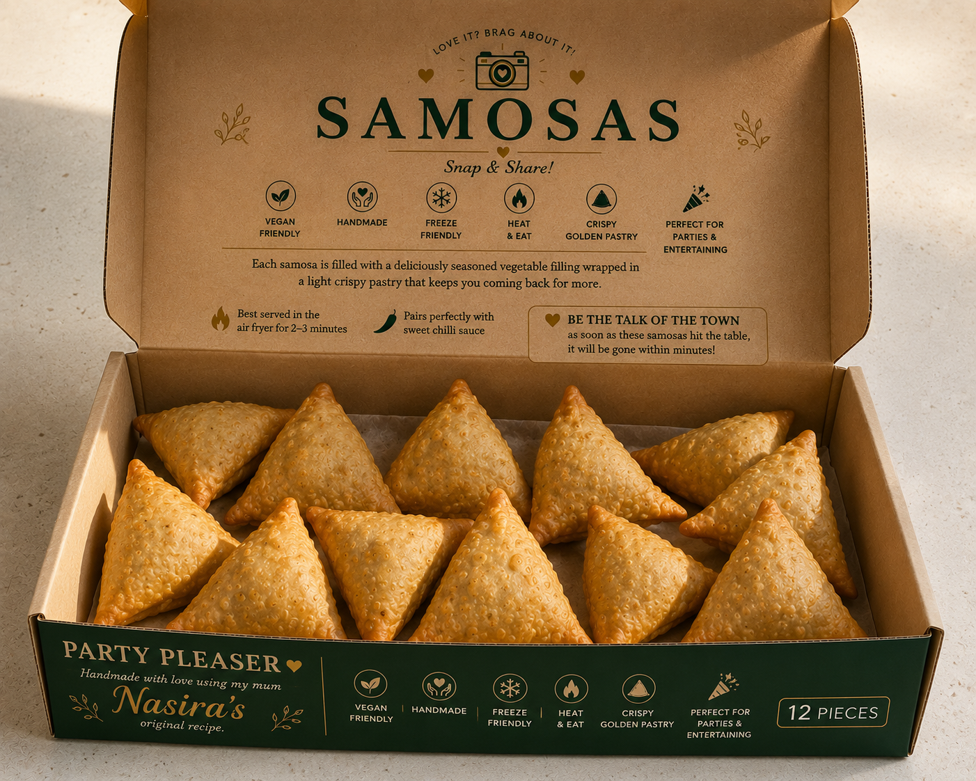 12 🥟 VEGETABLE SAMOSAS 💛 BEST VALUE